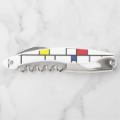 Mondriaan minimalist Geometric de Stijl Modern Art Kurkentrekker (Achterkant)