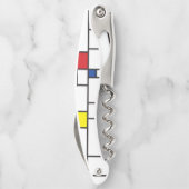 Mondriaan minimalist Geometric de Stijl Modern Art Kurkentrekker (Achterkant)