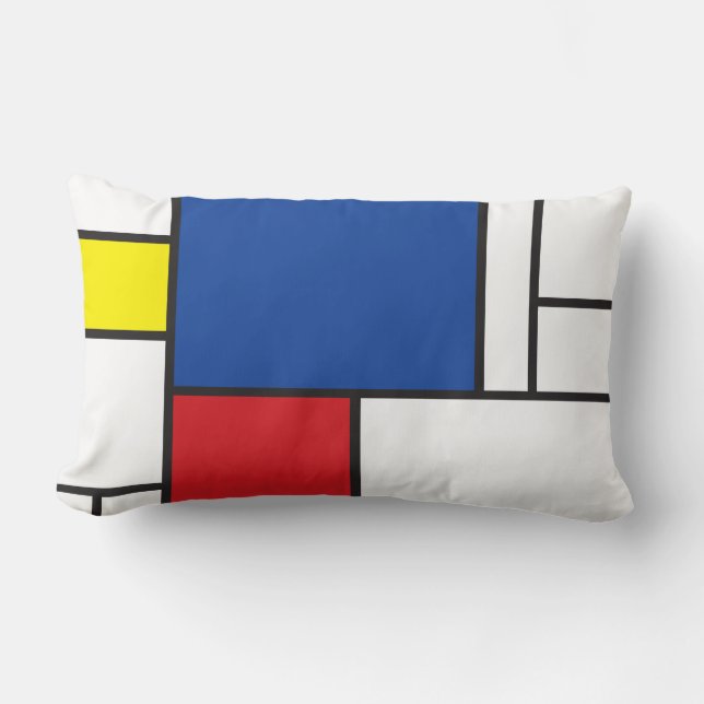 Mondriaan minimalist Geometric de Stijl Modern Art Kussen (Voorkant)