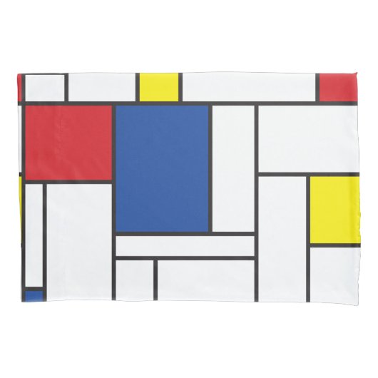 Mondriaan minimalist Geometric de Stijl Modern Art Kussensloop (Voorkant)