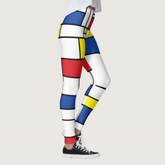 Mondriaan minimalist Geometric de Stijl Modern Art Leggings (Rechts)