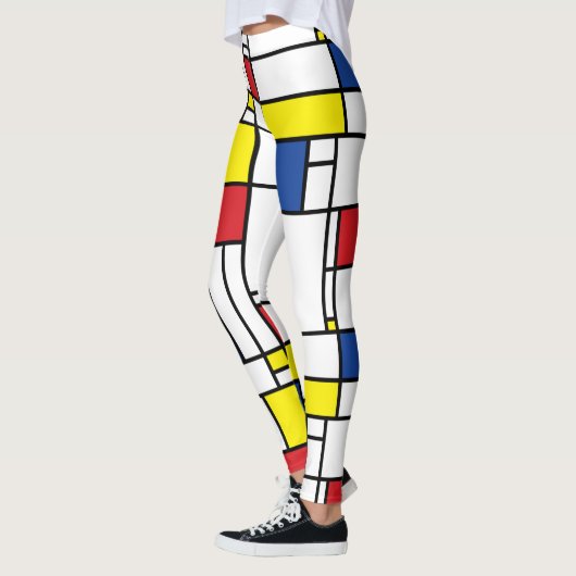 Mondriaan minimalist Geometric de Stijl Modern Art Leggings (Links)