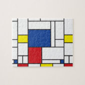Mondriaan minimalist Geometric de Stijl Modern Art Legpuzzel (Horizontaal)