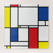 Mondriaan minimalist Geometric de Stijl Modern Art Legpuzzel (Horizontaal)