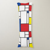 Mondriaan minimalist Geometric de Stijl Modern Art Lichaamskussen (Voorkant Verticaal)
