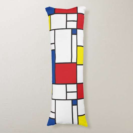 Mondriaan minimalist Geometric de Stijl Modern Art Lichaamskussen (Voorkant Verticaal)