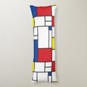 Mondriaan minimalist Geometric de Stijl Modern Art Lichaamskussen (Achterkant (Verticaal))