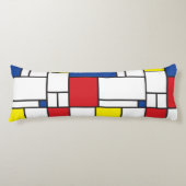 Mondriaan minimalist Geometric de Stijl Modern Art Lichaamskussen (Voorkant)