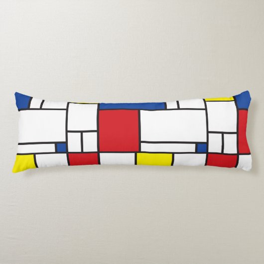 Mondriaan minimalist Geometric de Stijl Modern Art Lichaamskussen (Voorkant)