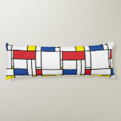 Mondriaan minimalist Geometric de Stijl Modern Art Lichaamskussen (Achterkant)