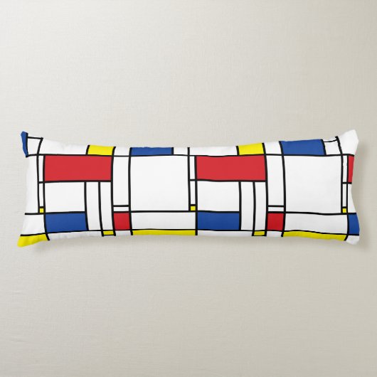 Mondriaan minimalist Geometric de Stijl Modern Art Lichaamskussen (Voorkant)