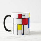 Mondriaan minimalist Geometric de Stijl Modern Art Magische Mok (Links)