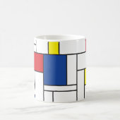 Mondriaan minimalist Geometric de Stijl Modern Art Magische Mok (Center)