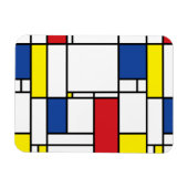 Mondriaan minimalist Geometric de Stijl Modern Art Magneet (Horizontaal)