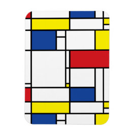Mondriaan minimalist Geometric de Stijl Modern Art Magneet