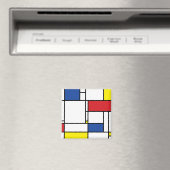 Mondriaan minimalist Geometric de Stijl Modern Art Magneet (Insitu (Vaatwasser))