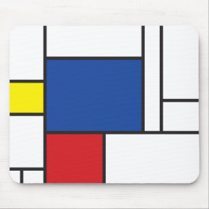 Mondriaan minimalist Geometric de Stijl Modern Art Muismat