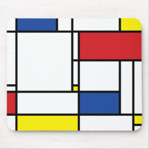 Mondriaan minimalist Geometric de Stijl Modern Art Muismat