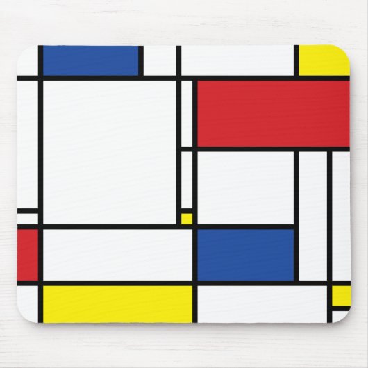 Mondriaan minimalist Geometric de Stijl Modern Art Muismat (Voorkant)