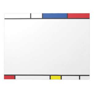 Mondriaan minimalist Geometric de Stijl Modern Art Notitieblok