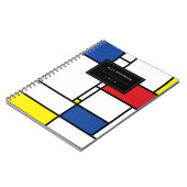 Mondriaan minimalist Geometric de Stijl Modern Art Notitieboek (Linkerzijde)