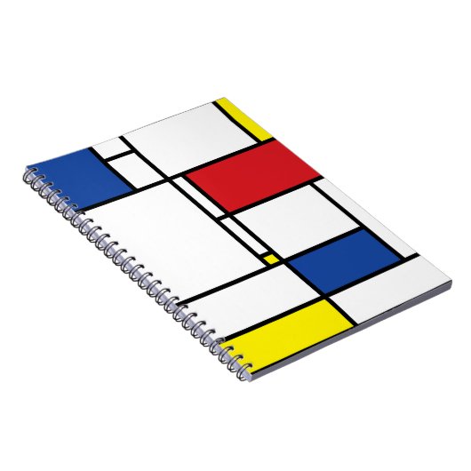 Mondriaan minimalist Geometric de Stijl Modern Art Notitieboek (Rechterzijde)