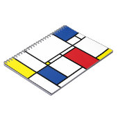 Mondriaan minimalist Geometric de Stijl Modern Art Notitieboek (Linkerzijde)