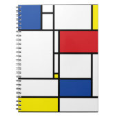 Mondriaan minimalist Geometric de Stijl Modern Art Notitieboek (Voorkant)
