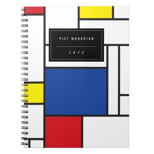 Mondriaan minimalist Geometric de Stijl Modern Art Notitieboek (Voorkant)