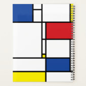 Mondriaan minimalist Geometric de Stijl Modern Art Planner (Achterkant)