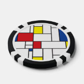 Mondriaan minimalist Geometric de Stijl Modern Art Poker Chips (Enkel)