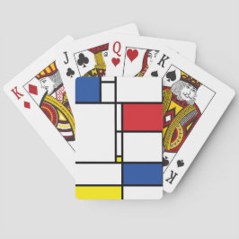 Mondriaan minimalist Geometric de Stijl Modern Art Pokerkaarten