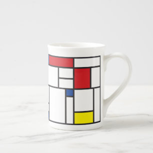 Mondriaan minimalist Geometric de Stijl Modern Art Porselein Kop