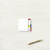 Mondriaan minimalist Geometric de Stijl Modern Art Post-it® Notes (Op bureau)