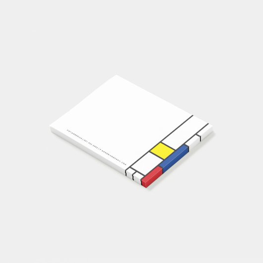 Mondriaan minimalist Geometric de Stijl Modern Art Post-it® Notes (Schuin)