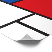 Mondriaan minimalist Geometric de Stijl Modern Art Poster (Hoek)