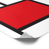 Mondriaan minimalist Geometric de Stijl Modern Art Poster (Hoek)
