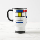 Mondriaan minimalist Geometric de Stijl Modern Art Reisbeker (Links)