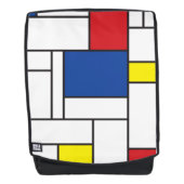 Mondriaan minimalist Geometric de Stijl Modern Art Rugtassen (Voorkant)