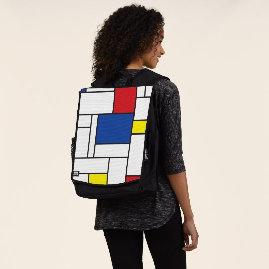 Mondriaan minimalist Geometric de Stijl Modern Art Rugtassen (Gedragen)