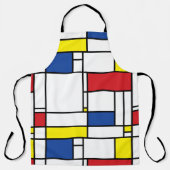 Mondriaan minimalist Geometric de Stijl Modern Art Schort (Voorkant)