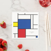 Mondriaan minimalist Geometric de Stijl Modern Art Servet (Insitu)