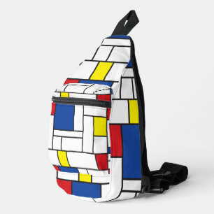 Mondriaan minimalist Geometric de Stijl Modern Art Sling Bag