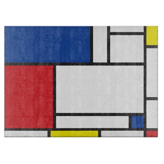 Mondriaan minimalist Geometric de Stijl Modern Art Snijplank (Voorkant)