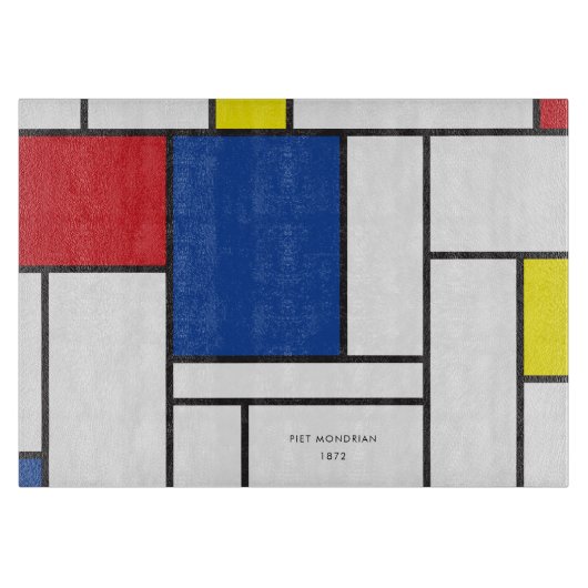Mondriaan minimalist Geometric de Stijl Modern Art Snijplank (Voorkant)