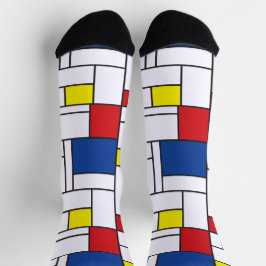 Mondriaan minimalist Geometric de Stijl Modern Art Sokken