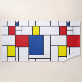 Mondriaan minimalist Geometric de Stijl Modern Art Strandlaken (Voorkant)