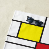 Mondriaan minimalist Geometric de Stijl Modern Art Strandlaken (In situ)