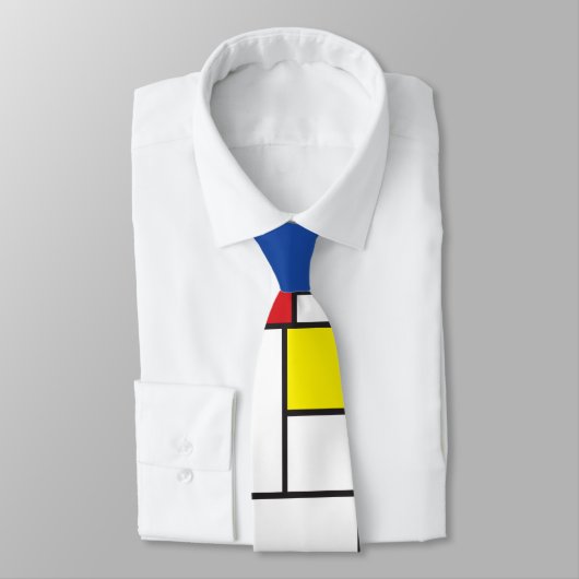 Mondriaan minimalist Geometric de Stijl Modern Art Stropdas (Gebonden)
