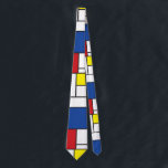 Mondriaan minimalist Geometric de Stijl Modern Art Stropdas<br><div class="desc">Mondriaan minimalistisch De Stijl Modern Kunst in rood, blauw, Geel en Wit Kleurenblok Ontwerp. Dit eenvoudige ontwerp kenmerkt moderne geometrische vormen en grafische kleurenblokken in vette zwarte lijnen, witte en heldere primaire kleuren. Het is geïnspireerd op de abstracte werken van Piet Mondrian en de Stijl- en Neo-plasticistische beweging. Om het...</div>